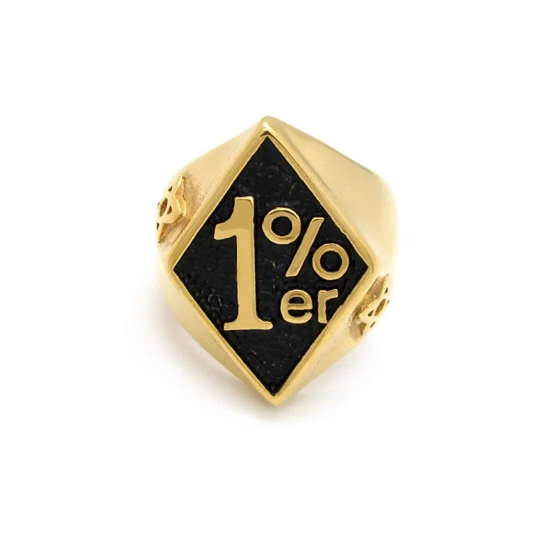 1% er Signet Ring — vista frontale
