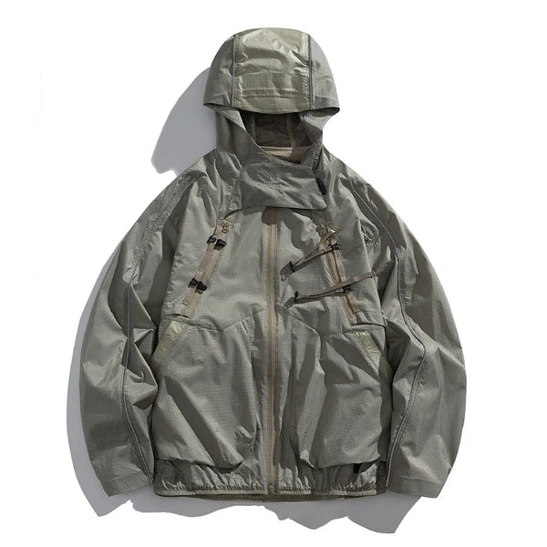2 Piece Y2K Reflective Waterproof Techwear Jacket Coat