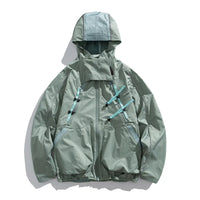 2 Piece Y2K Reflective Waterproof Techwear Jacket Coat — in alternativa