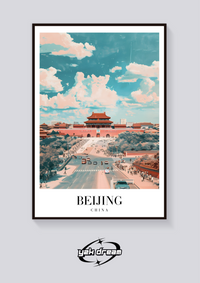 Beijing Tiananmen Vintage Poster — vista posteriore