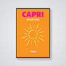 Preppy Capri Italy Beach Poster