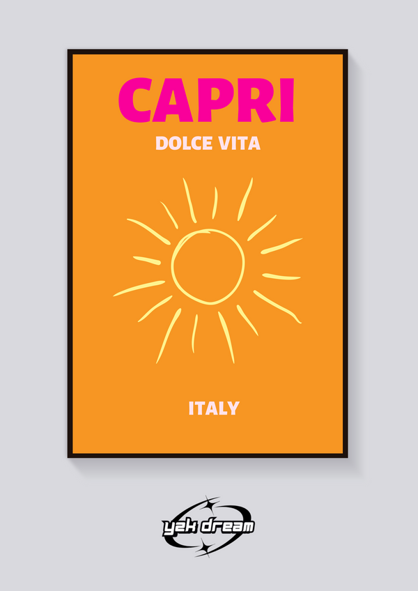 Preppy Capri Italy Beach Poster