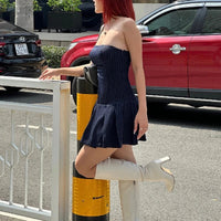 A line Striped Summer Y2K Mini Dress — in alternativa