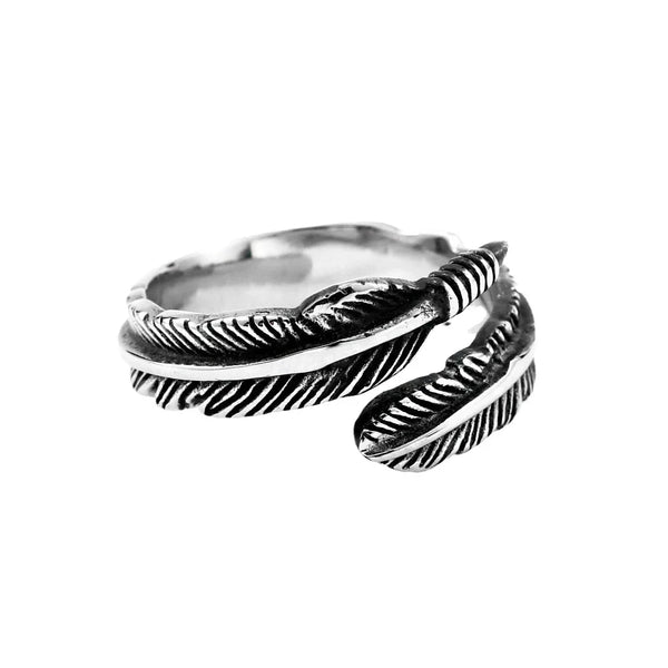 Aesthetic Feather Ring — vista frontale