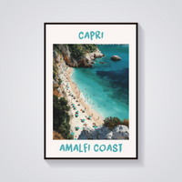 Amalfi Coast Beach Poster — vista frontale