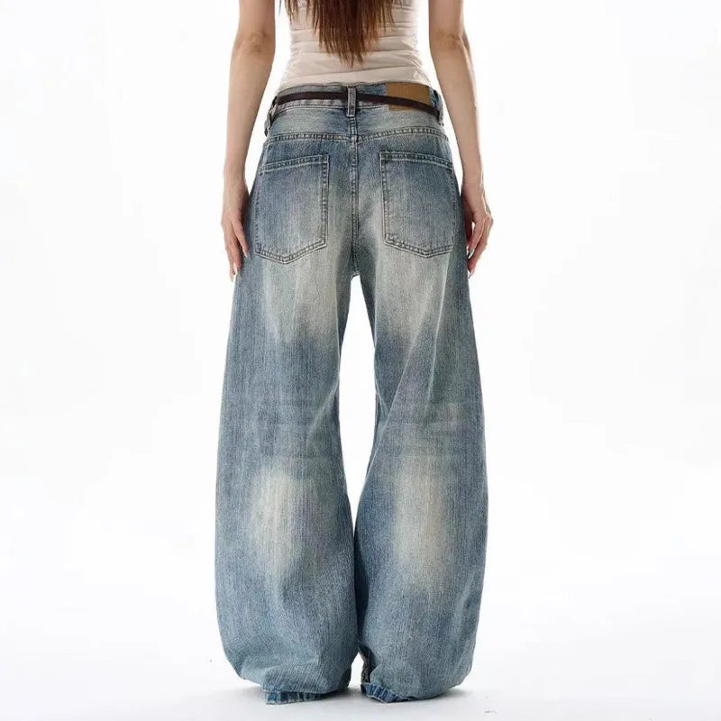 American Style Y2K Distressed Unisex Jeans — dettaglio della stampa