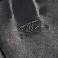 American Vintage Y2K Distressed Gradient Pile Baggy Zip Up Hoodie — vista frontale