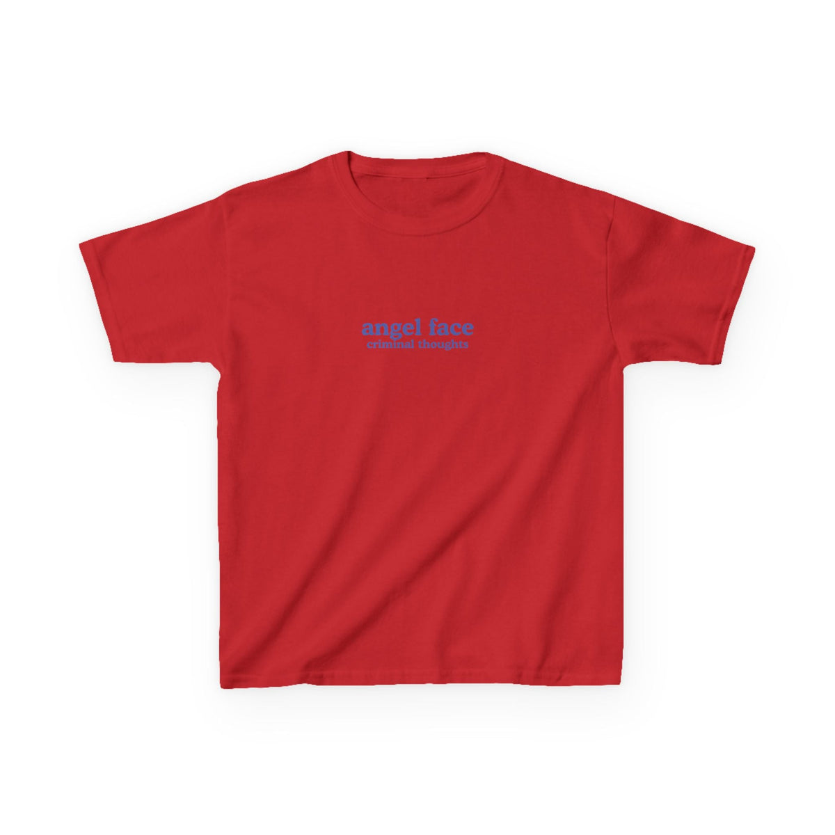 Angel Face, Criminal Thoughts Brat Baby Tee — vista frontale
