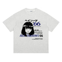 Anime Y2K "They Know" Vintage Graphic T Shirt — vista posteriore