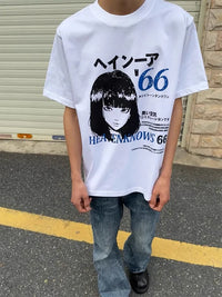 Anime Y2K "They Know" Vintage Graphic T Shirt — in alternativa
