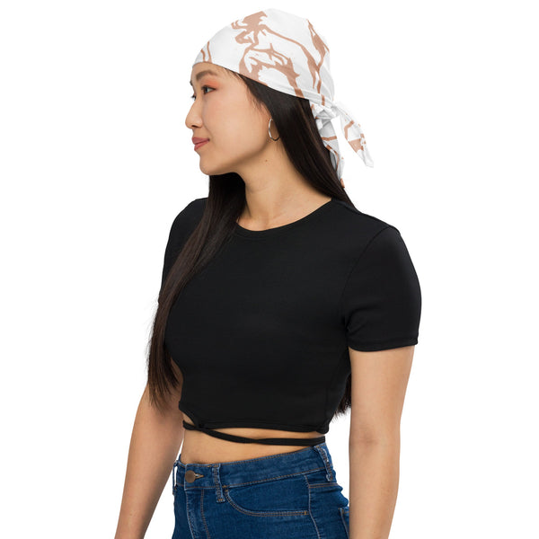 Arctic Pinky Brown Camo Bandana — vista frontale