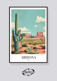 Arizona Desert Vintage Poster — vista posteriore
