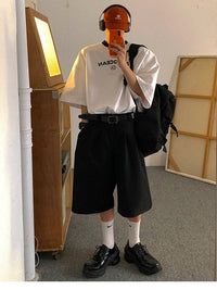 Baggy Bermuda Y2K Shorts — dettaglio della stampa