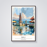 Bali Temple Lake Poster — vista frontale