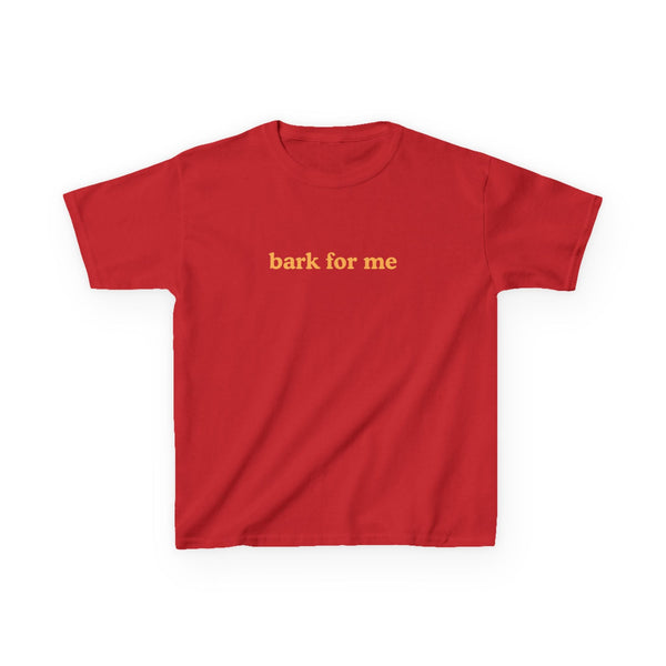 Bark for Me Brat Baby Tee — vista frontale