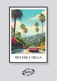 Beverly Hills Classic Car Poster — vista posteriore