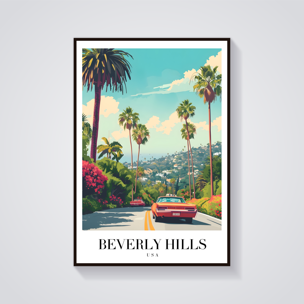 Beverly Hills Classic Car Poster — vista frontale