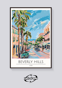 Beverly Hills Street Poster — vista posteriore