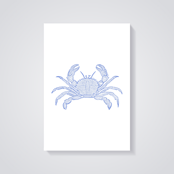 Blue Crab Coastal Poster
