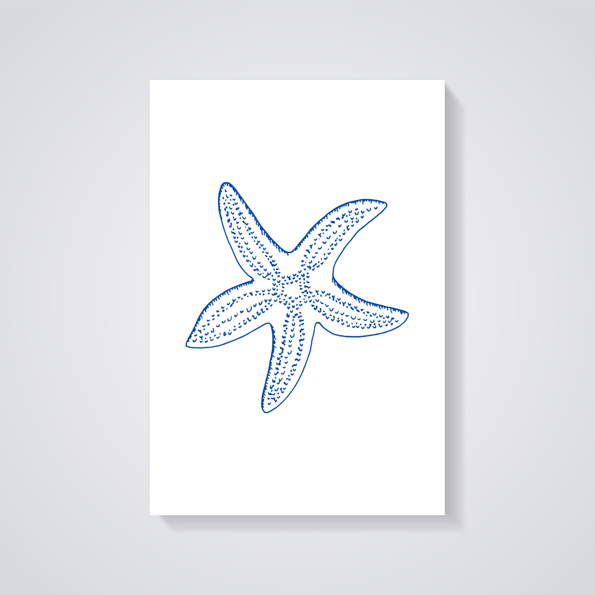 Blue Starfish Poster — vista posteriore