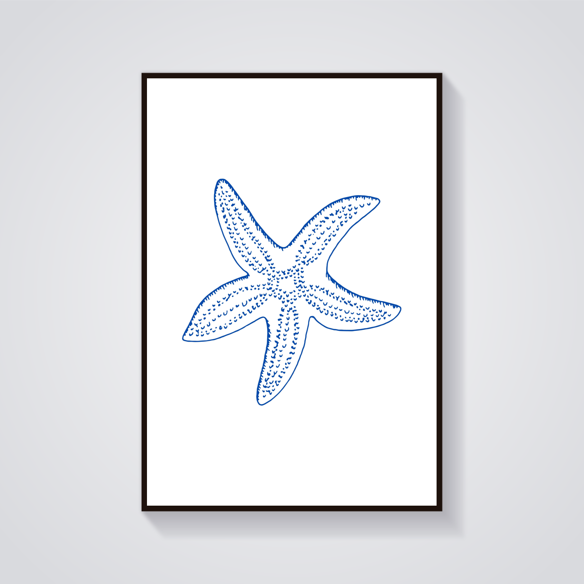 Blue Starfish Poster — vista frontale