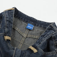 Blue Y2K Embroidered Patchwork Baggy Barrel — vista completa