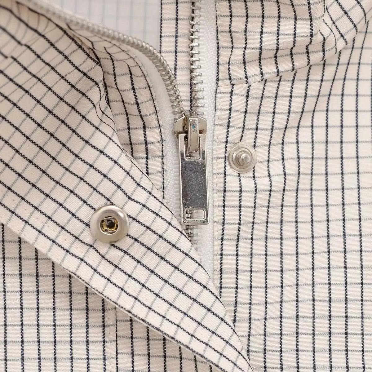 Bow Y2K Plaid Zip Up Windbreaker Jacket — dettaglio