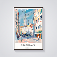 Bratislava Street Scene Poster — vista frontale