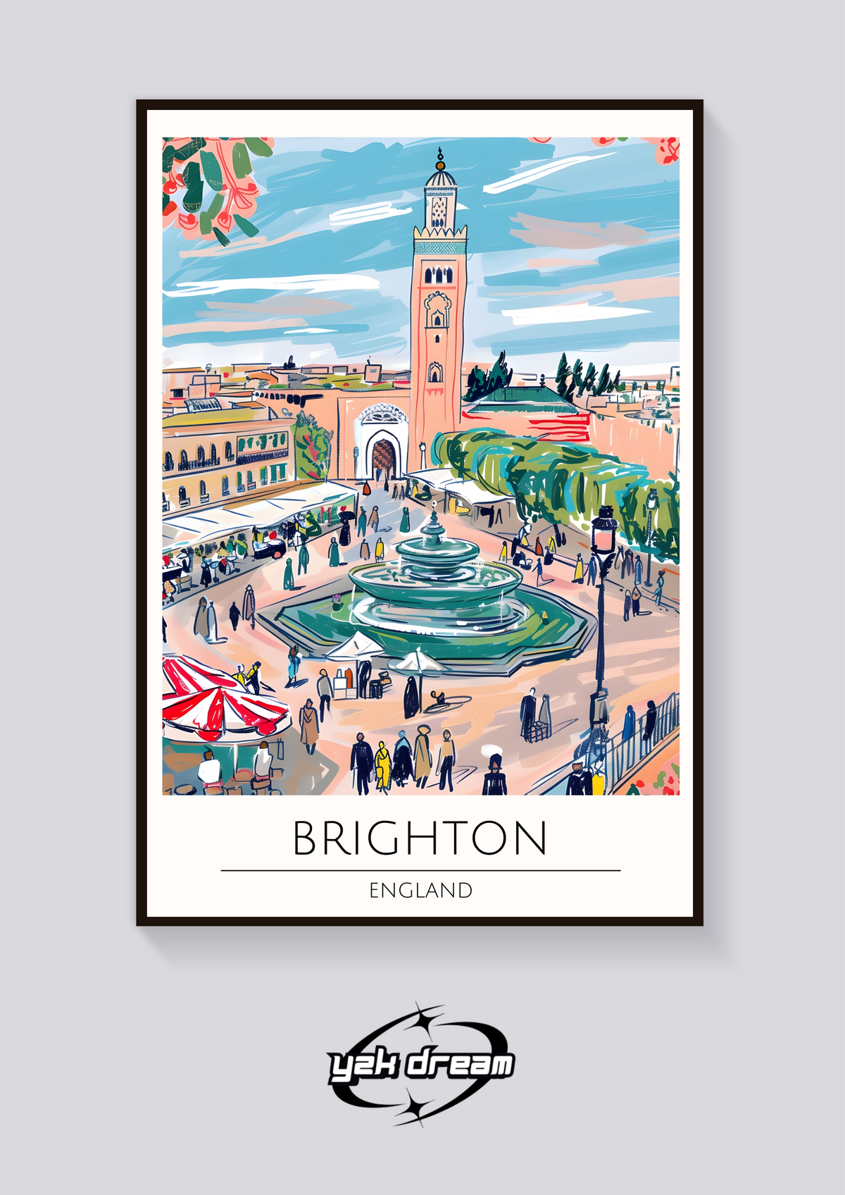 Brighton Fountain Square Poster — vista posteriore