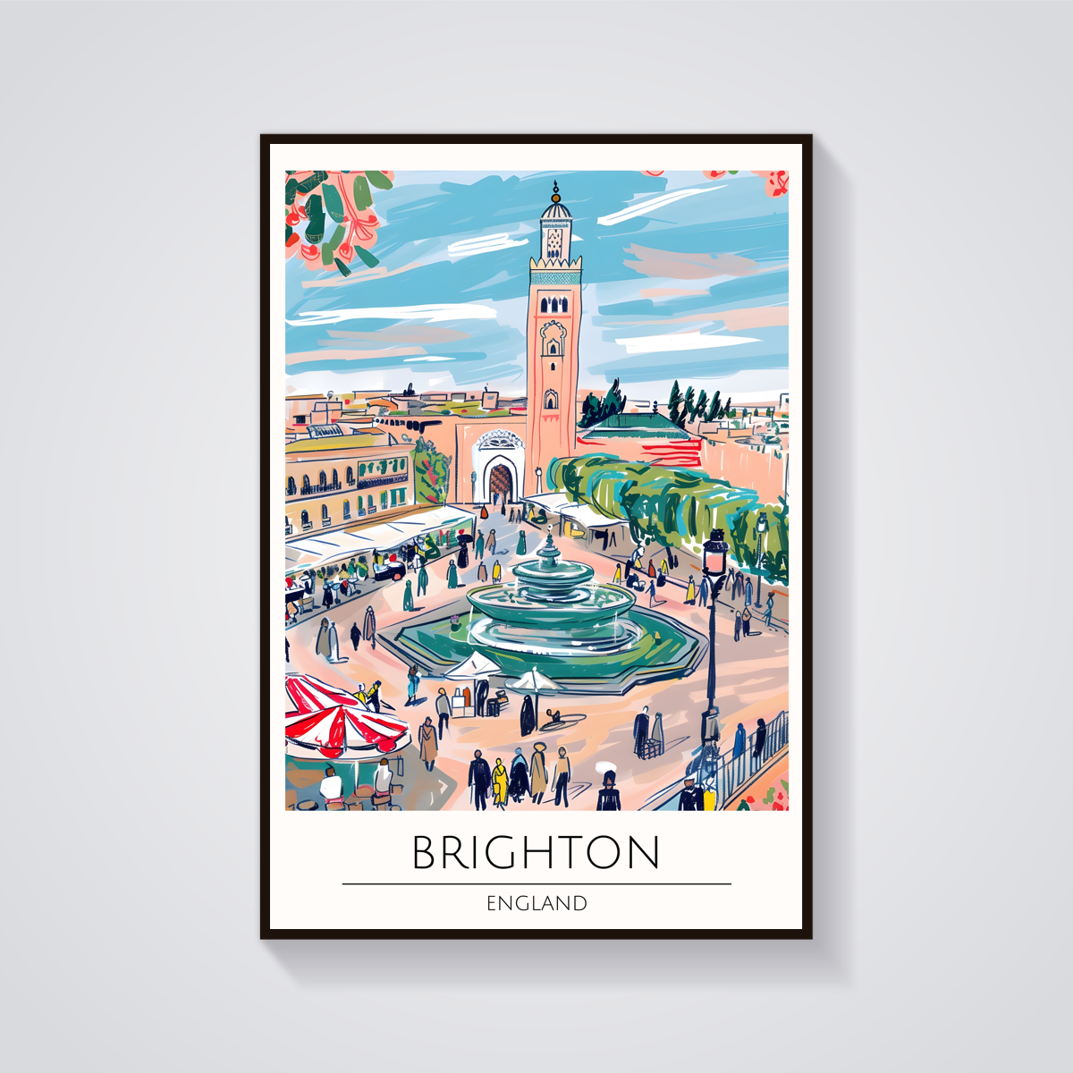 Brighton Fountain Square Poster — vista frontale