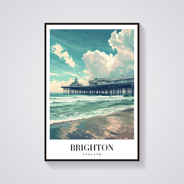 Brighton Pier Vintage Poster — vista frontale