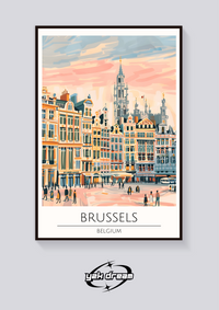 Brussels Grand Place Poster — vista posteriore