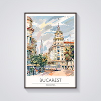 Bucharest Tramway Poster — vista frontale