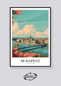 Budapest Parliament Vintage Poster — vista posteriore