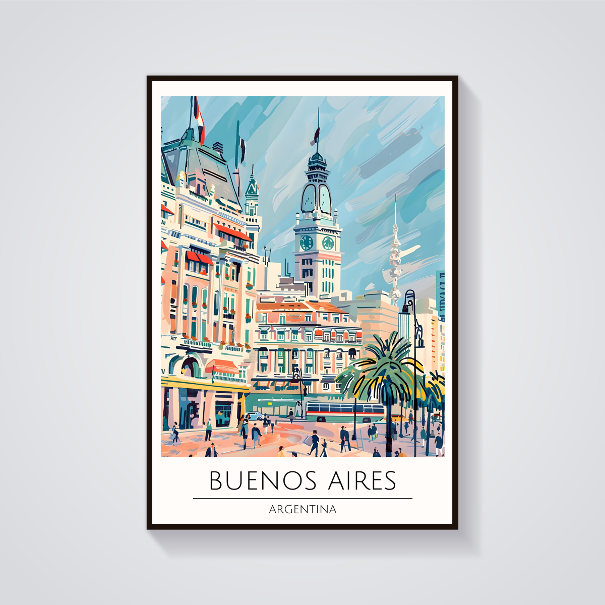 Buenos Aires Cityscape Poster — vista frontale