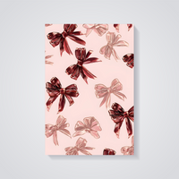 Burgundy Ribbon Bows Poster — vista posteriore