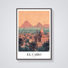 Cairo Pyramids Vintage Travel Poster