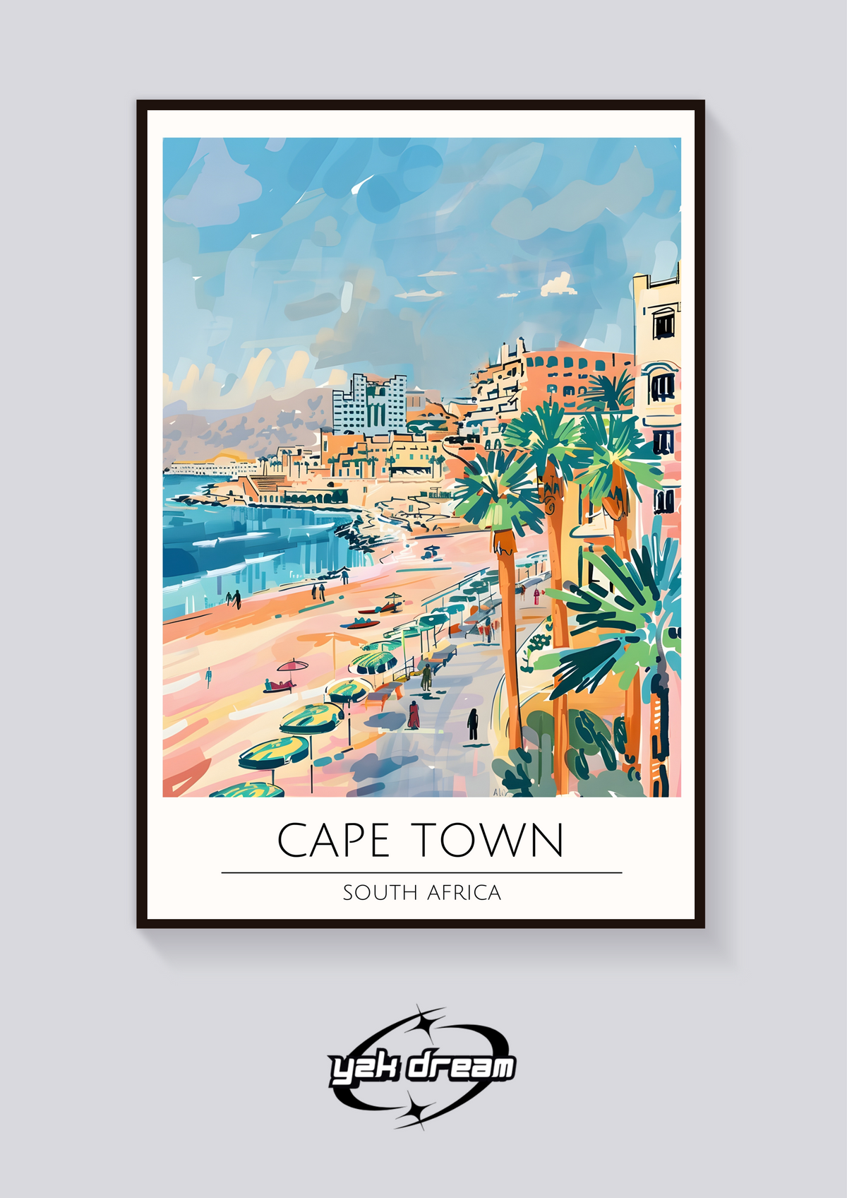 Cape Town Beach Poster — vista posteriore