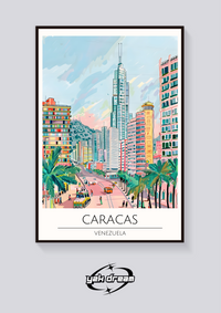 Caracas Cityscape Poster — vista posteriore