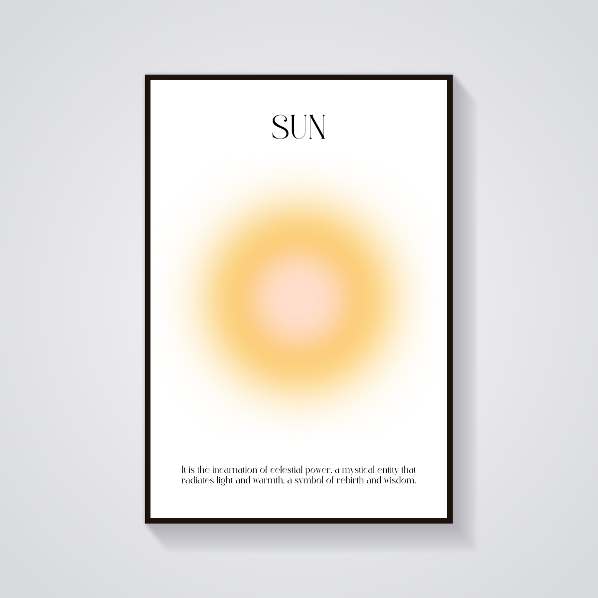 Celestial Sun Art Poster — vista frontale
