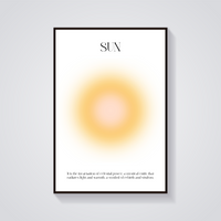 Celestial Sun Art Poster — vista frontale