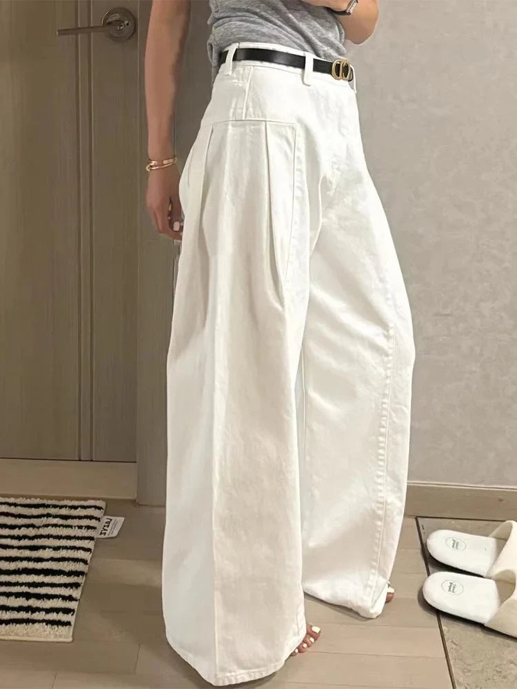 Chic Y2K High Waist Curved Barrel Jeans — in alternativa