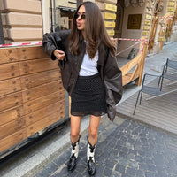 Chic Y2K Polka Dot Layered Mesh Mini Skirt — dettaglio della stampa