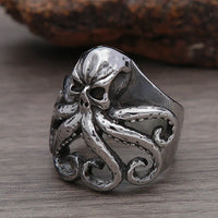 Chunky Y2K Pirate Skull Octopus Ring — dettaglio della stampa