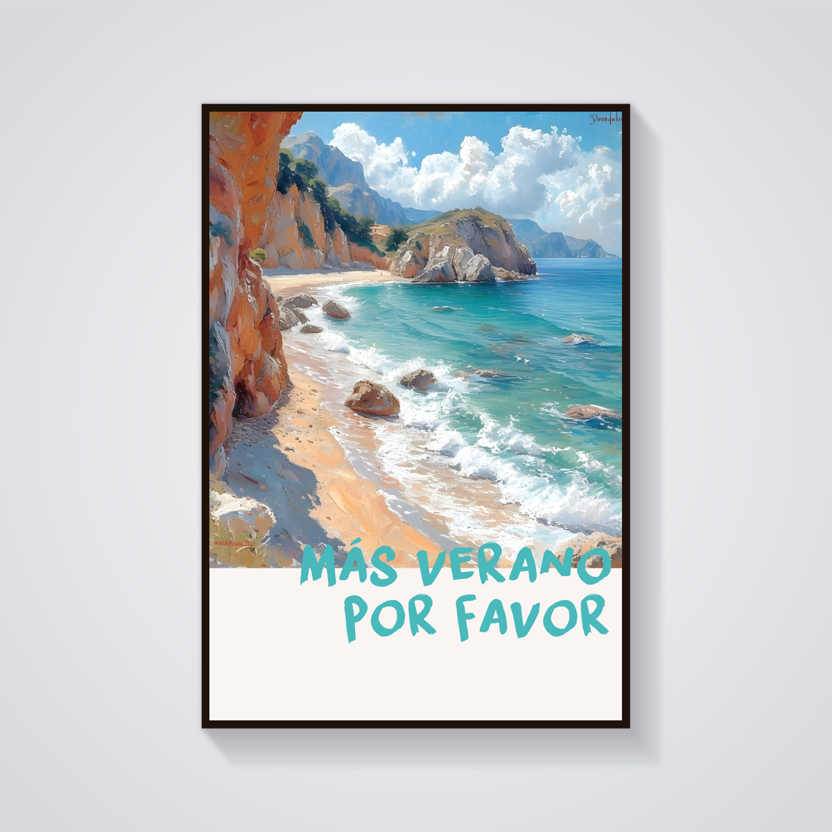 Coastal Cliffs Beach Poster — vista frontale