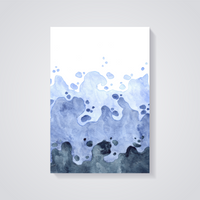 Coastal Watercolor Poster — vista posteriore