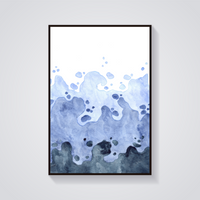 Coastal Watercolor Poster — vista frontale