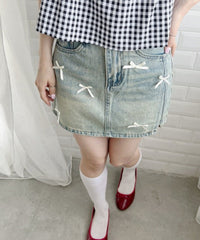 Coquette Y2K Mini Bows Mini Skirt — dettaglio