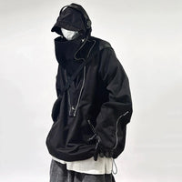 Cyber Y2K Futuristic Coat — vista laterale