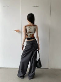 Cyber Y2k Summer Mesh Tank Top — dettaglio della stampa